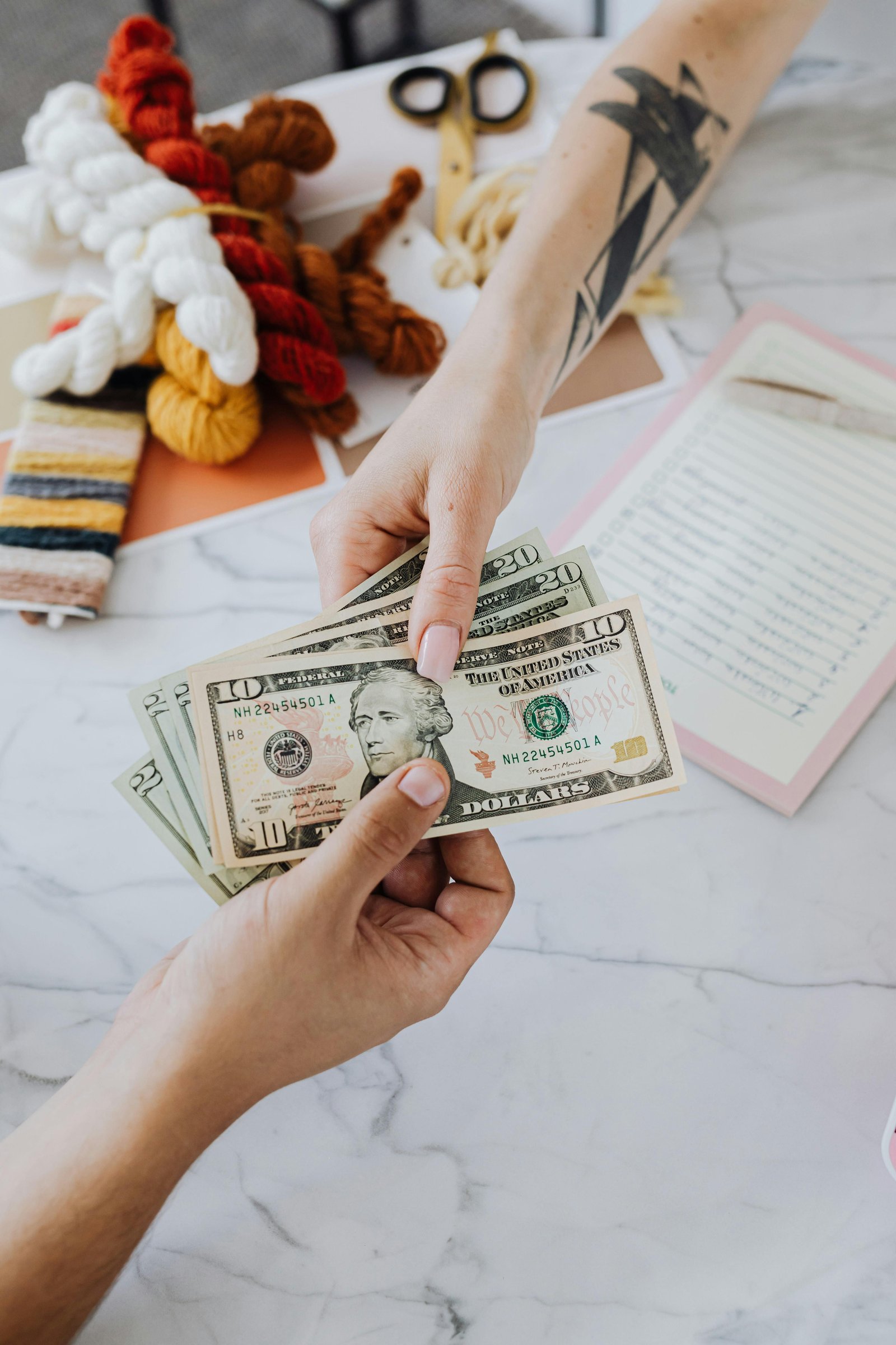 people paying with amerian money